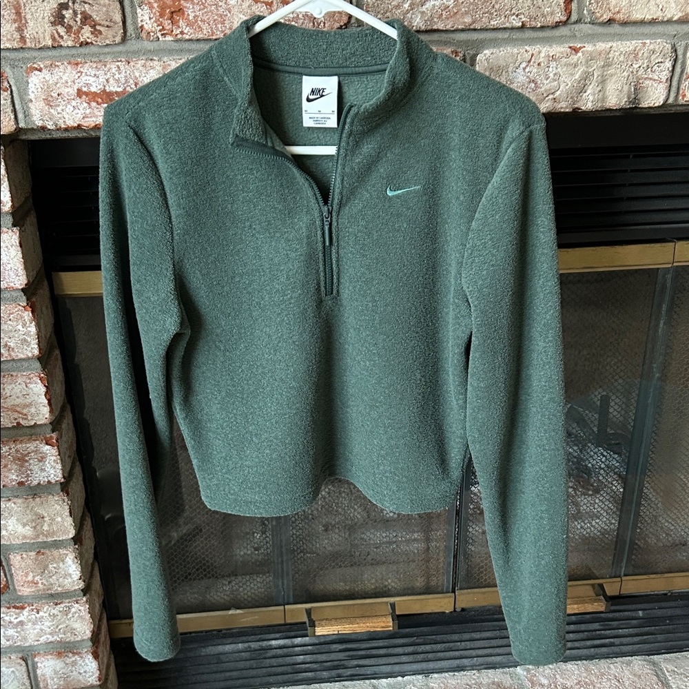 Nike Green Quarter-Zip Sweatshirt